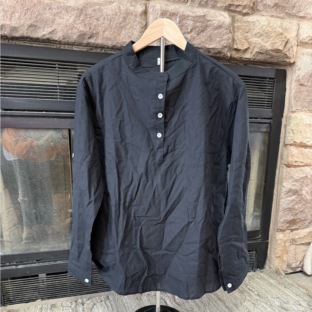 Women’s Black 3 Button-Up Shirt